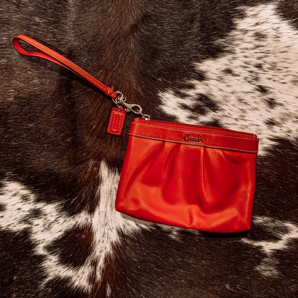 Red Coach Wristlet - New